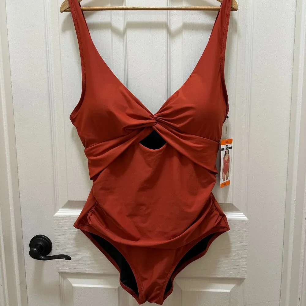 DKNY Women's One Piece Swimsuit Size XXL Bathing Suit Travel Beach Vacation NEW - Picture 13 of 14
